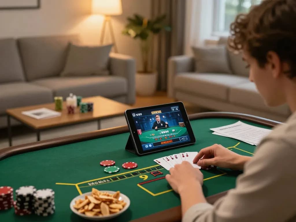 Rasakan sensasi blackjack online kenzototo melalui tablet di ruang tamu yang nyaman.