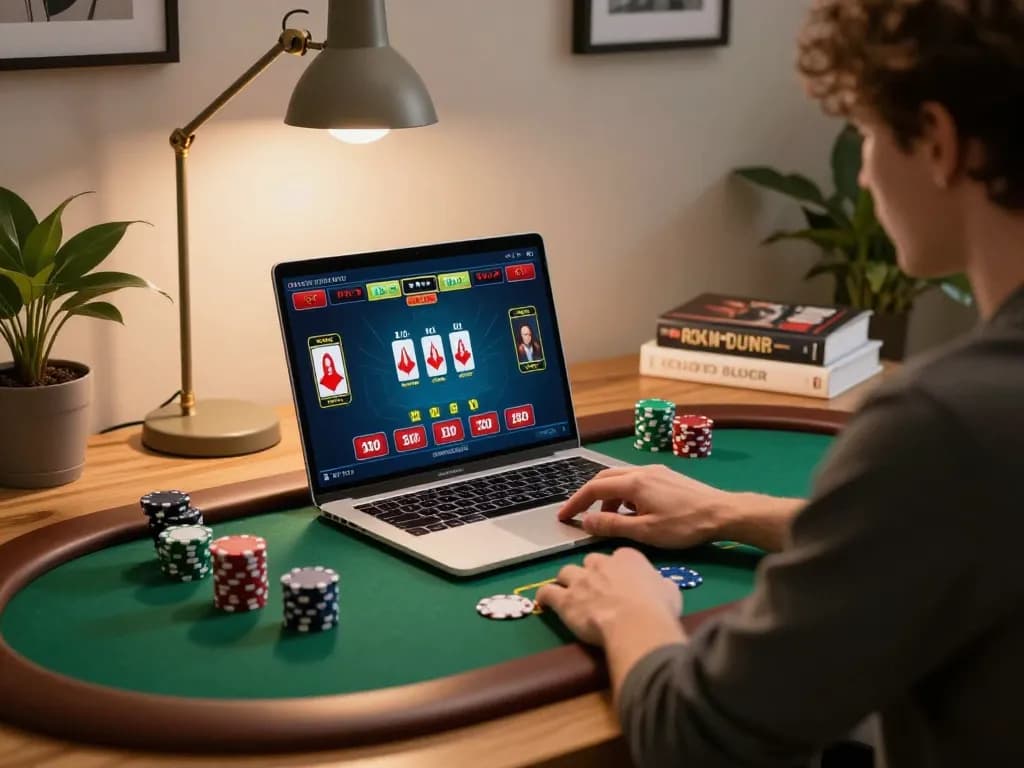 Player enjoying online poker at go8, with engaging gameplay visuals on screen