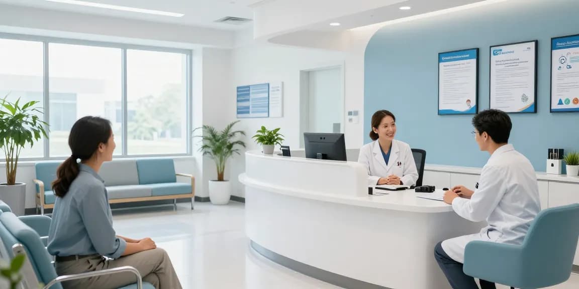 David Hoffmeister reviews at a modern healthcare provider emphasizing patient care in a compassionate medical clinic.