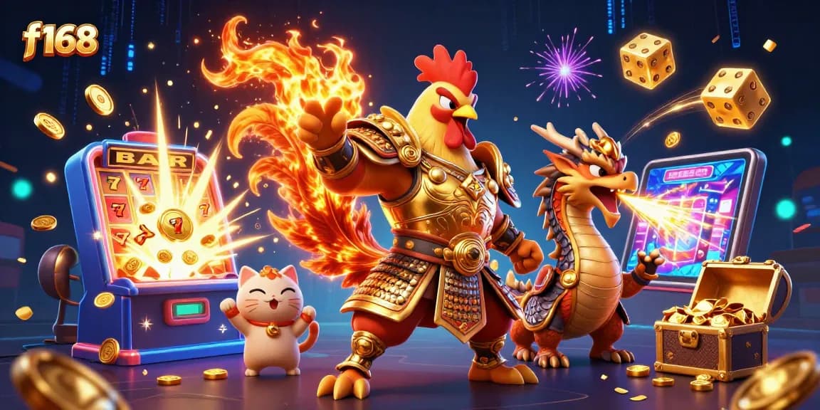 Win big at f168 with a visual feast of rich casino elements and vibrant characters.