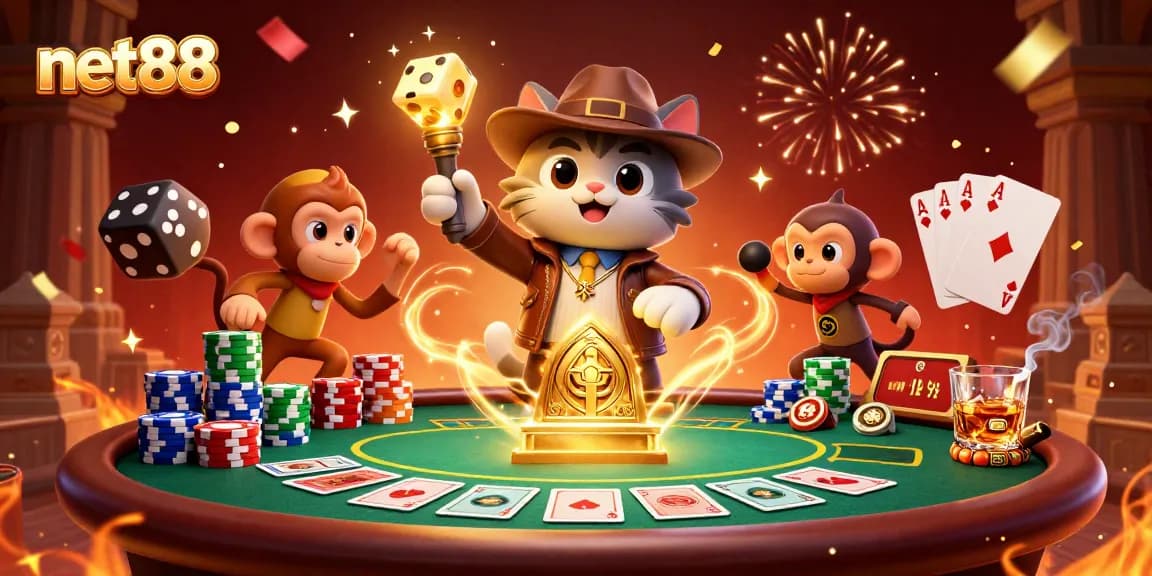 Win big with net88 by exploring colorful casino adventures in this dynamic 3D scene!