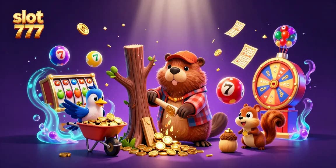 Slot 777 menawarkan pengalaman bertaruh unik melalui kombinasi slot dan koin emas dalam ilustrasi slot yang dinamis.