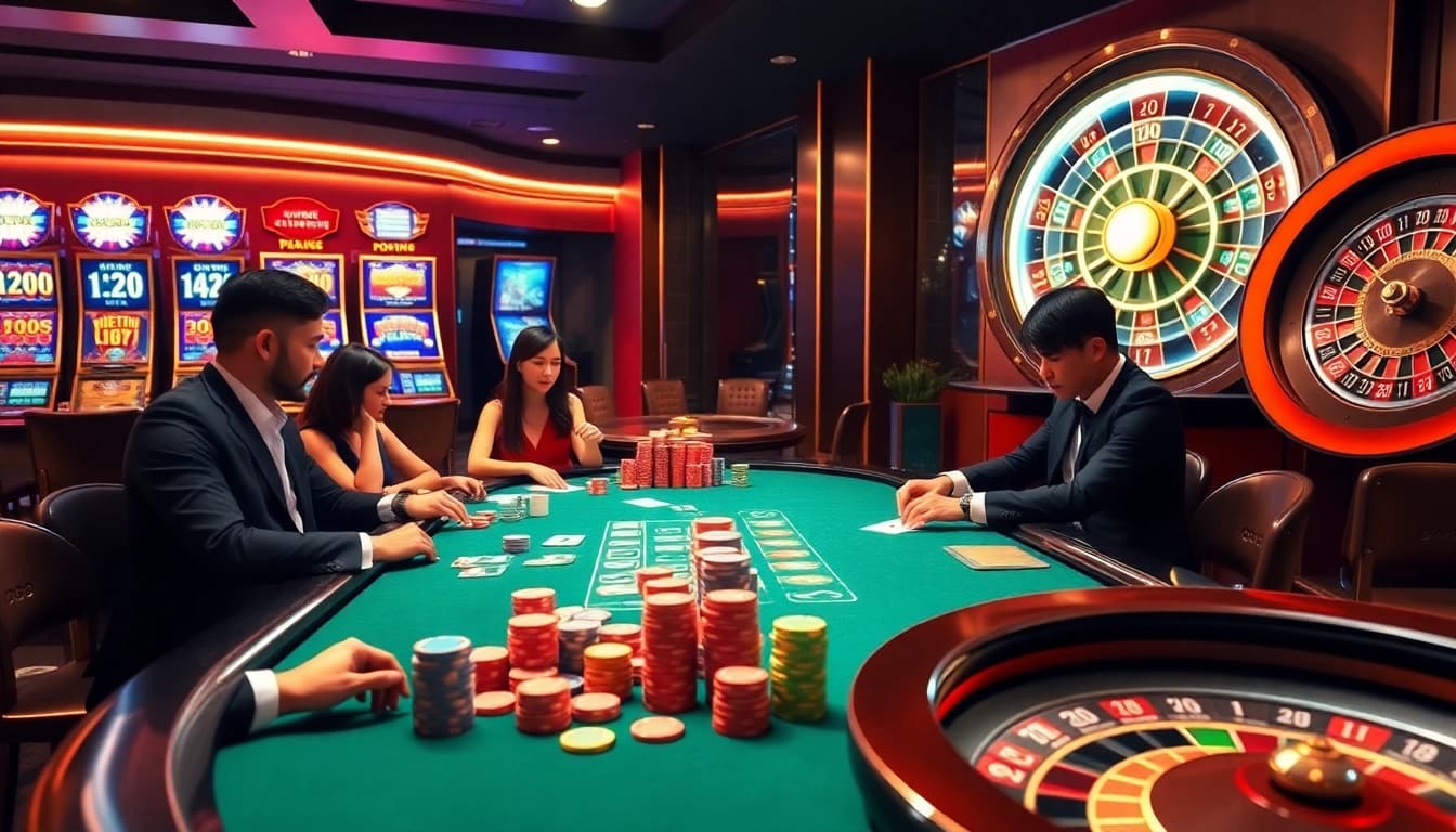 Experience the thrill of gambling at Trang Chủ OKWIN with live poker and vibrant slot machines.