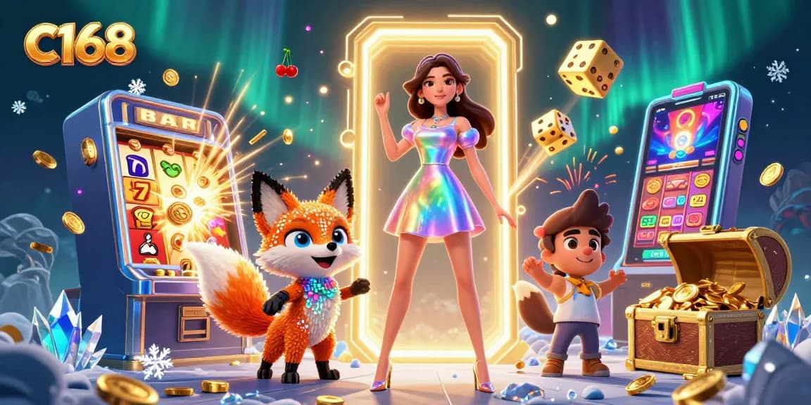 Experience thrilling gameplay at c168 with vibrant jackpot scenes and colorful casino elements.