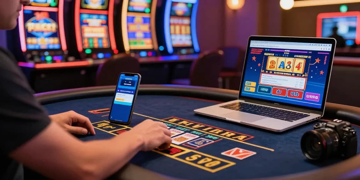 Engaging scene at online casinos that accept credit cards, with vibrant gameplay and easy credit card options for players.