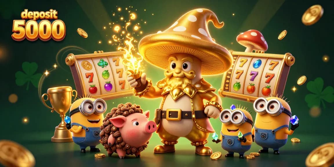 Experience thrilling action and bonuses with deposit 5000 slots featuring golden magical elements and dynamic gameplay.