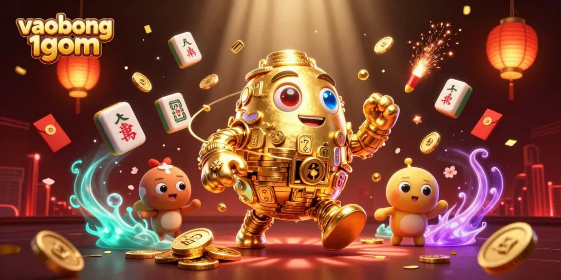 Bet on your winning strategy with vaobong 1gom's dynamic gameplay featuring golden golem and casino elements.