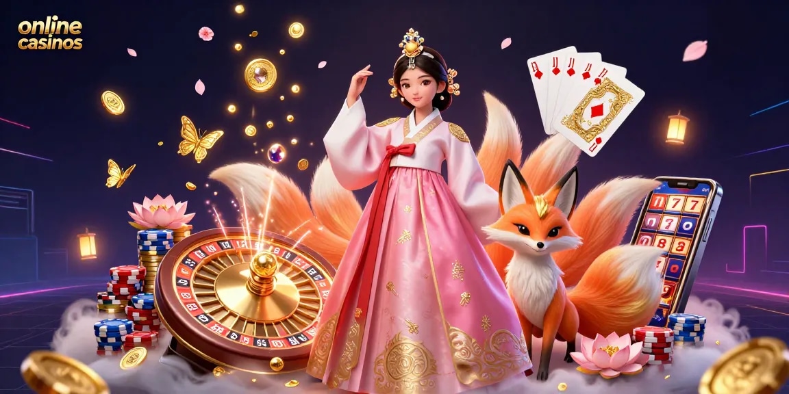Engage in thrilling online casinos with this vibrant 3D illustration showcasing a graceful character amid colorful gaming elements.