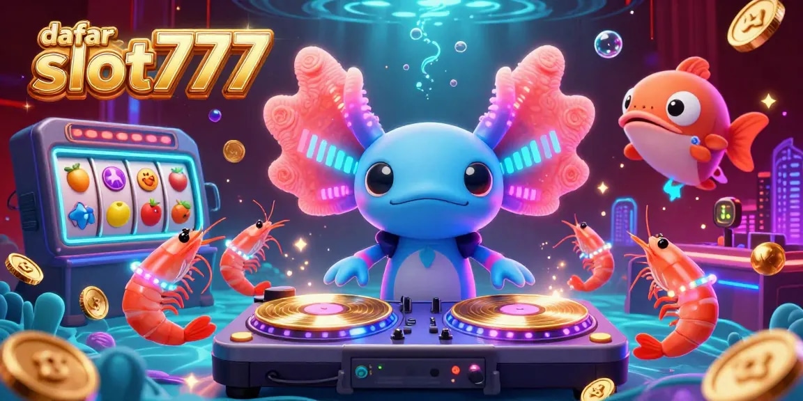 Engage with daftar slot777 through an electrifying underwater casino scene featuring charming characters and dynamic game elements.