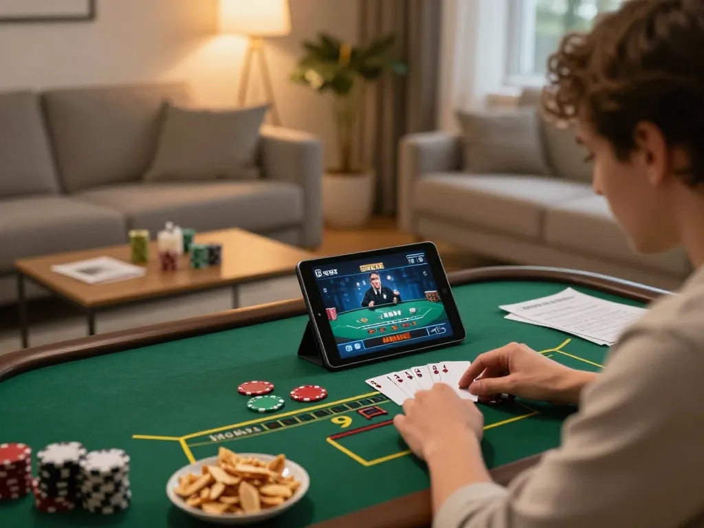 Rasakan sensasi blackjack online kenzototo melalui tablet di ruang tamu yang nyaman.