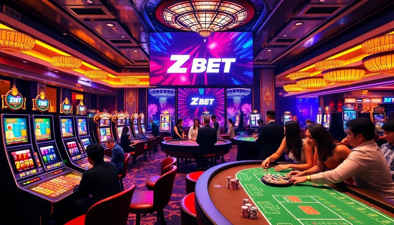 Engaged players at Z BET's live baccarat table, experiencing high-stakes excitement in a modern casino.