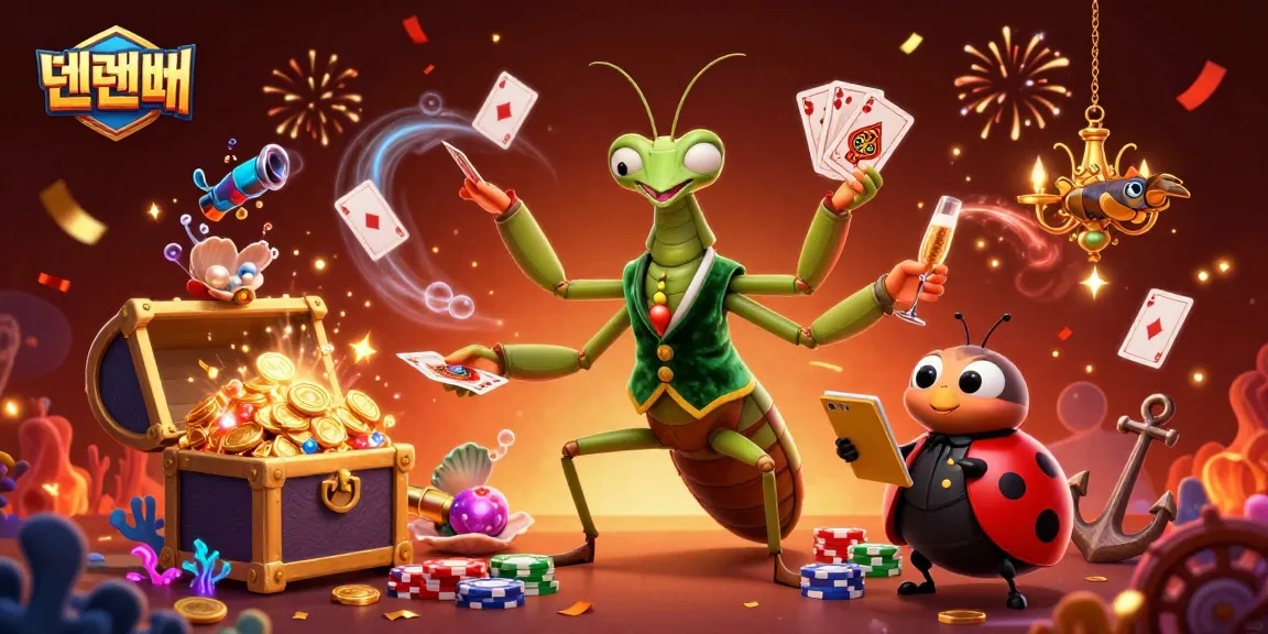 Experience dynamic gameplay at 텐텐벳 with explosive treasures, vibrant characters, and lively casino elements.