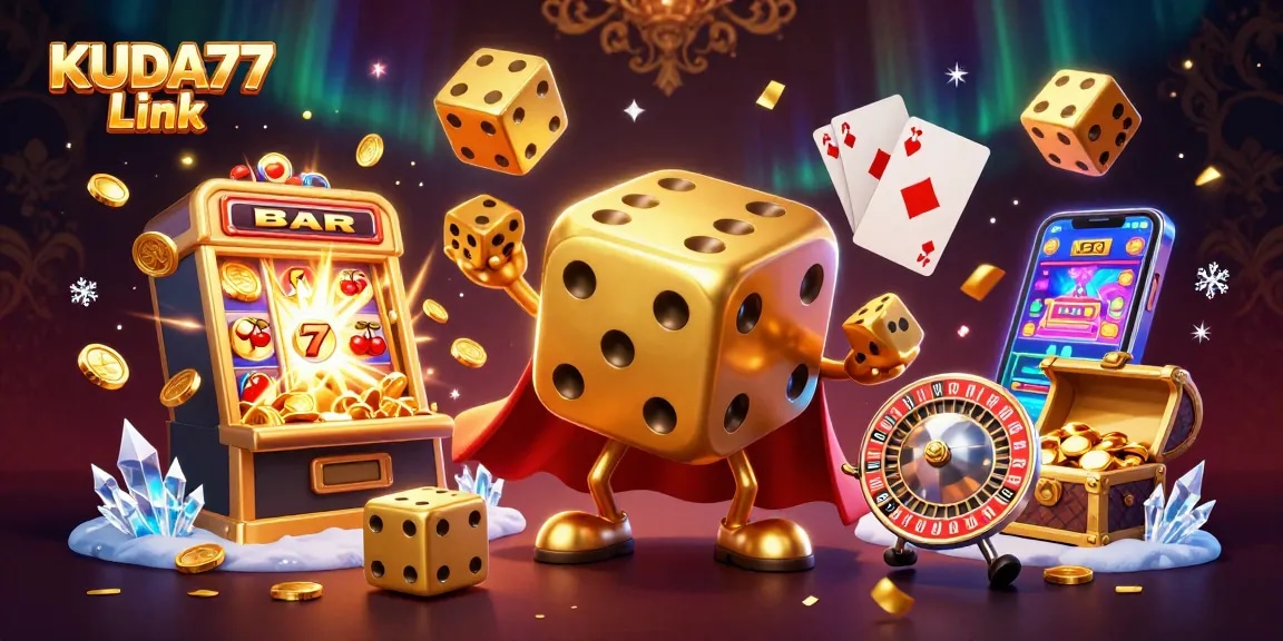 Bermain di KUDA77 Link dengan simbol keberuntungan, jackpot, dan permainan menarik lainnya.
