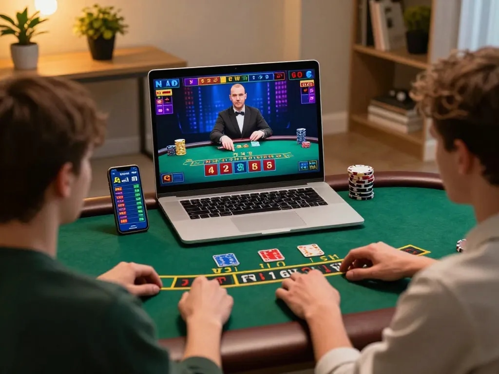 Experience live dealer gaming with 88i on an inviting online setup showcasing blackjack gameplay.