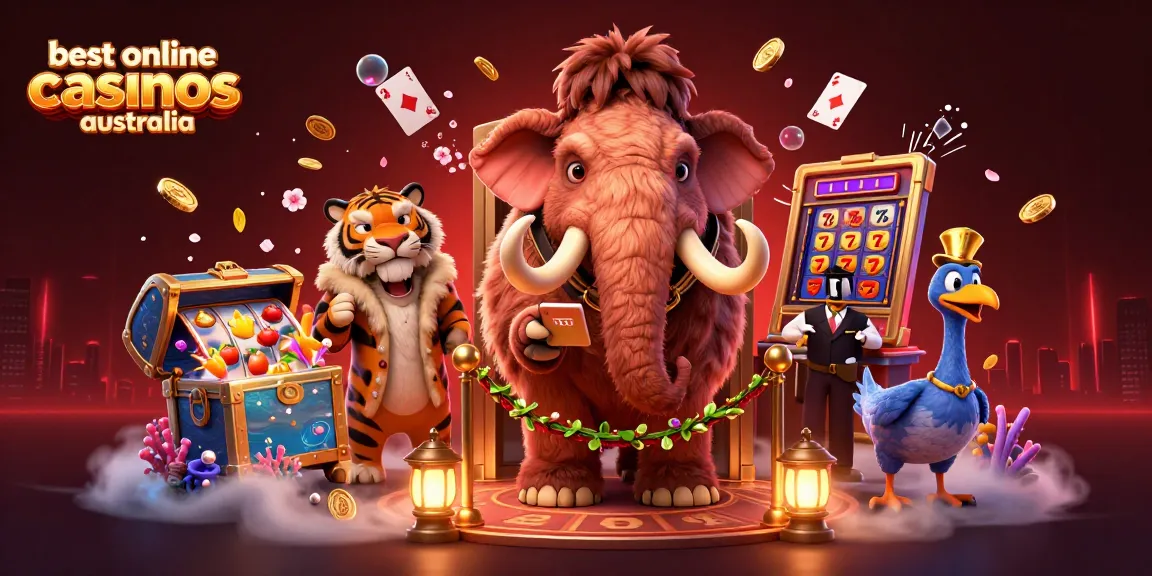Experience the excitement of the best online casinos australia with a vibrant 3D casino scene.