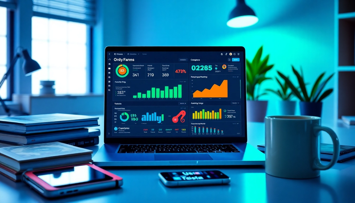 Innovative OnlyFans marketing tools displayed in a digital workspace for creators