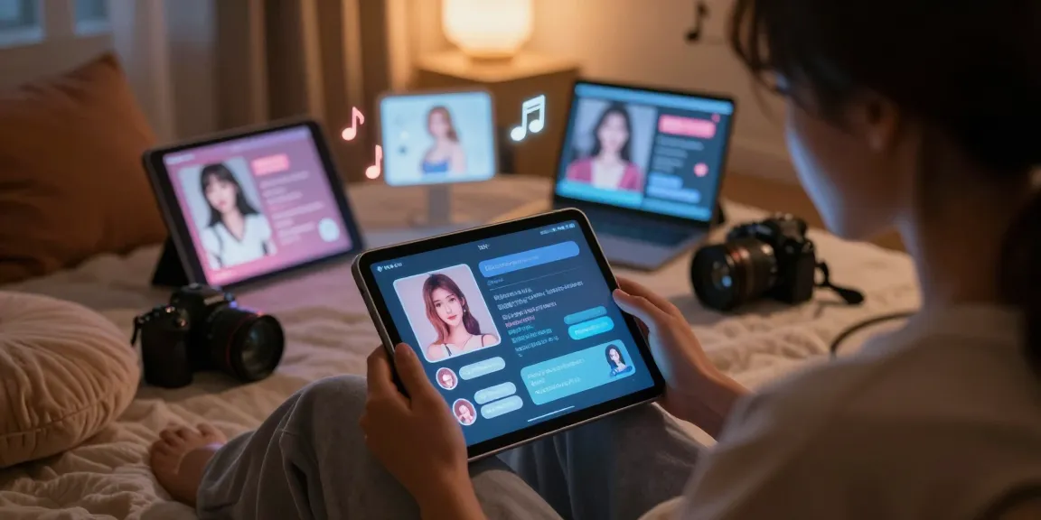 Engaging in NSFW AI roleplay with customizable avatars in a cozy virtual setting.