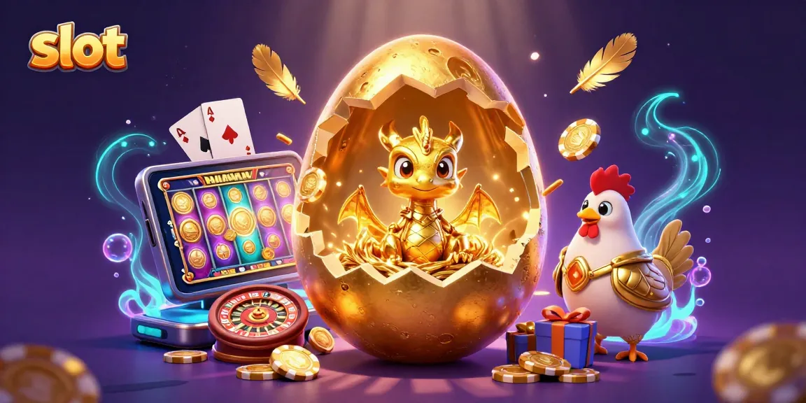 Spin the reels with slot games amidst a vibrant scene of golden fantasy and excitement.