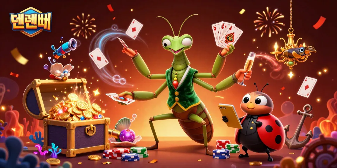 Experience dynamic gameplay at 텐텐벳 with explosive treasures, vibrant characters, and lively casino elements.