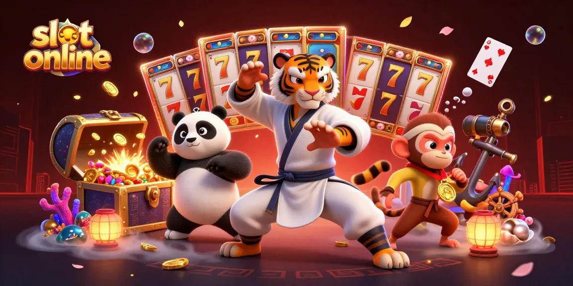 Bermain slot online dengan karakter kartun 3D menarik, termasuk harimau kung fu dan teman-teman, penuh permainan yang mengasyikkan.
