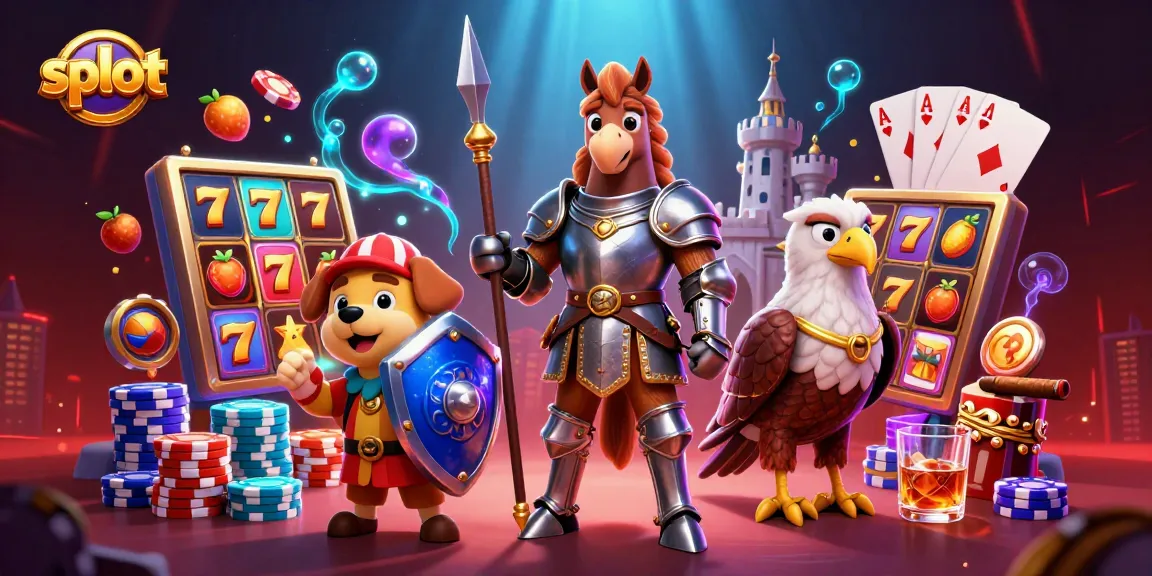 Spin the slot reels with medieval characters in a dynamic 3D casino scene, capturing excitement and energy.
