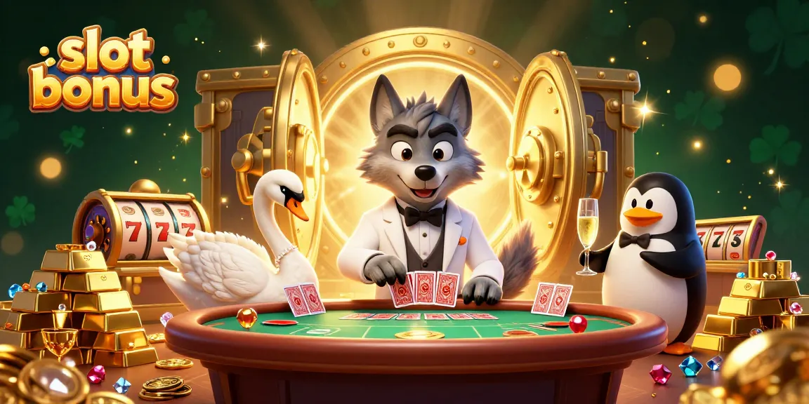Experience thrilling wins with slot bonus features in an exciting casino scene.