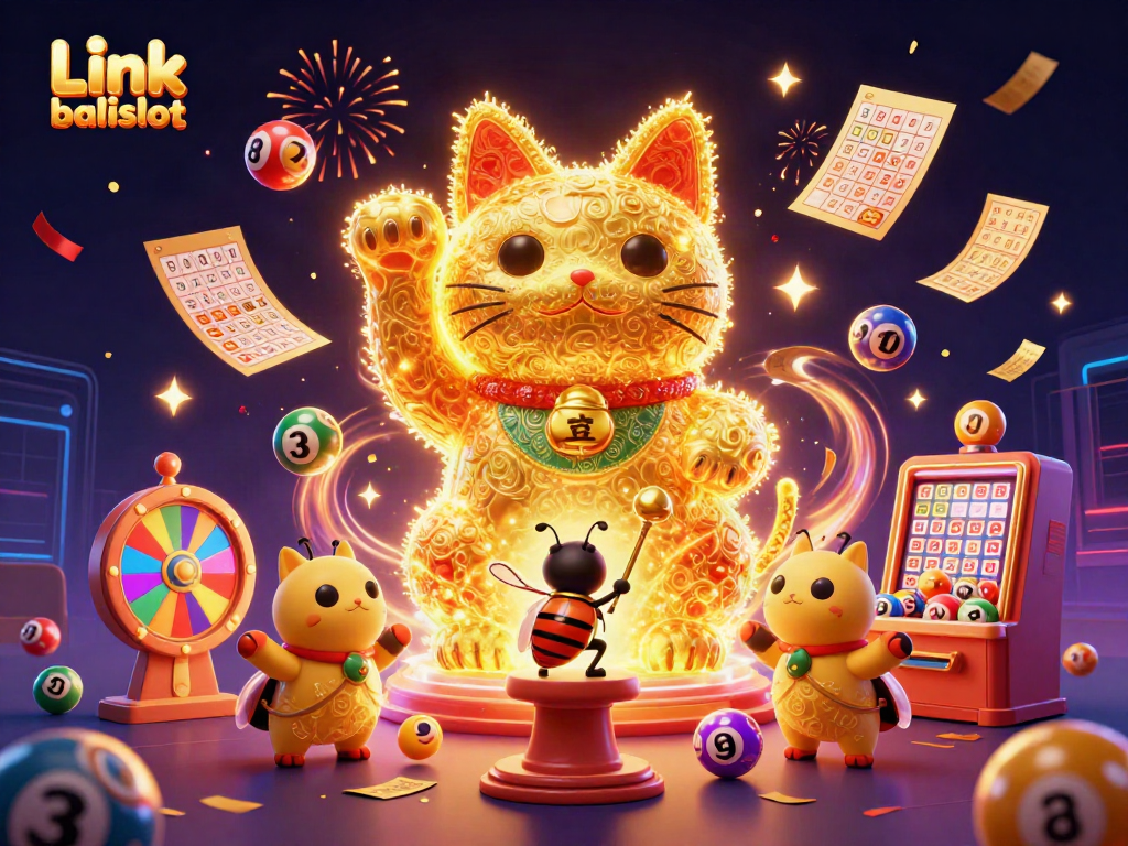 Experience the thrill of winning at Link balislot with a vibrant scene featuring lucky symbols and colorful dynamics.