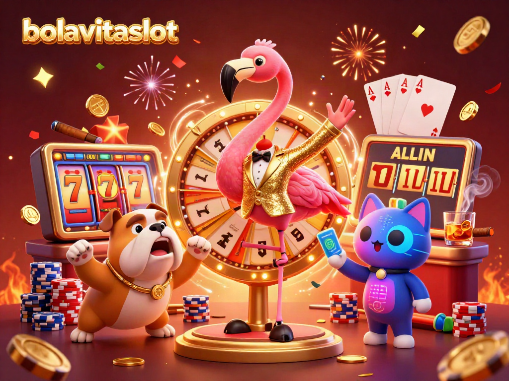Experience thrilling gameplay with bolavitaslot as our lively game show host showcases exciting slot prizes.