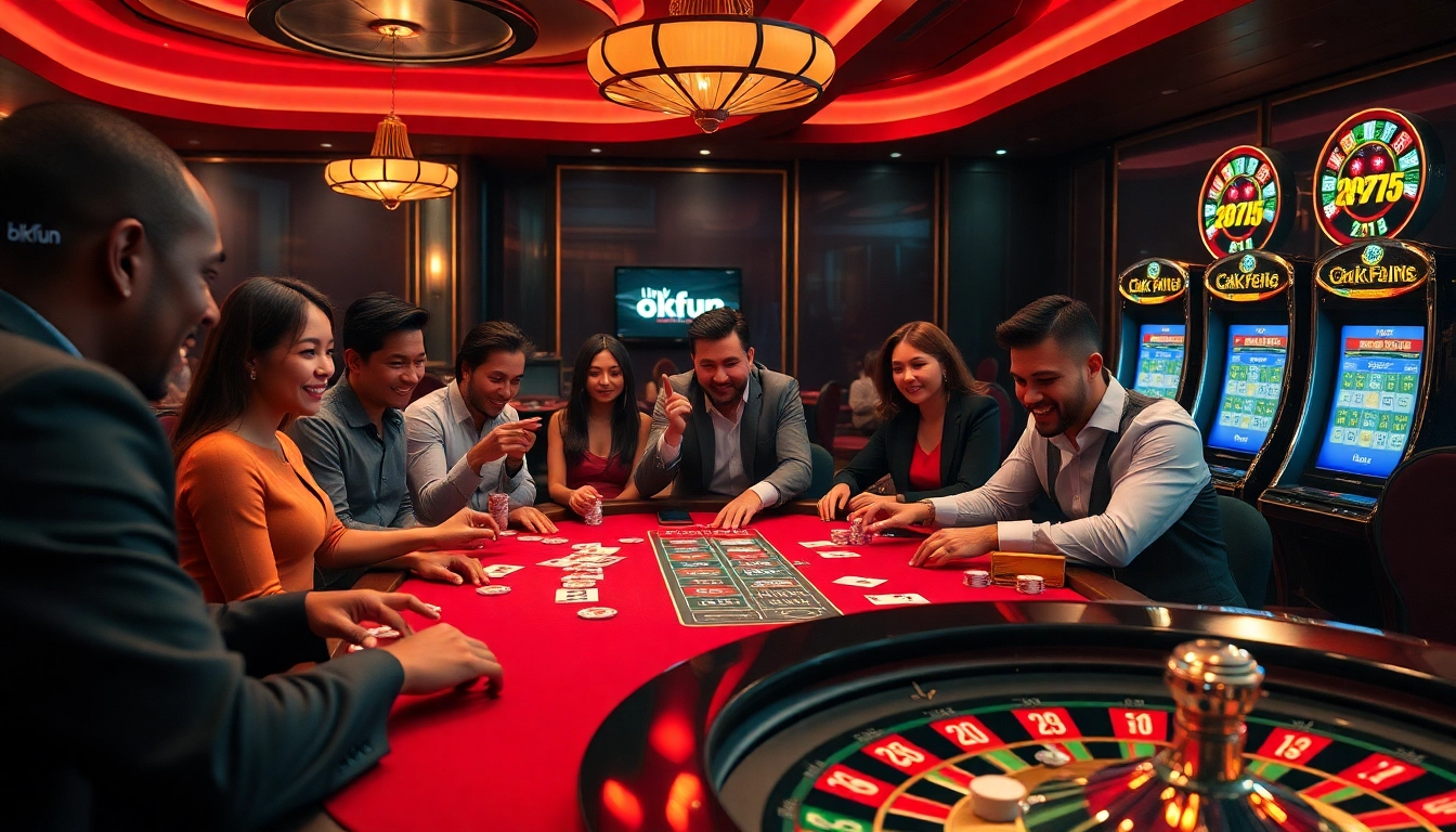 Experience heightened excitement at a casino, exploring the thrilling game dynamics with link okfun featured prominently.