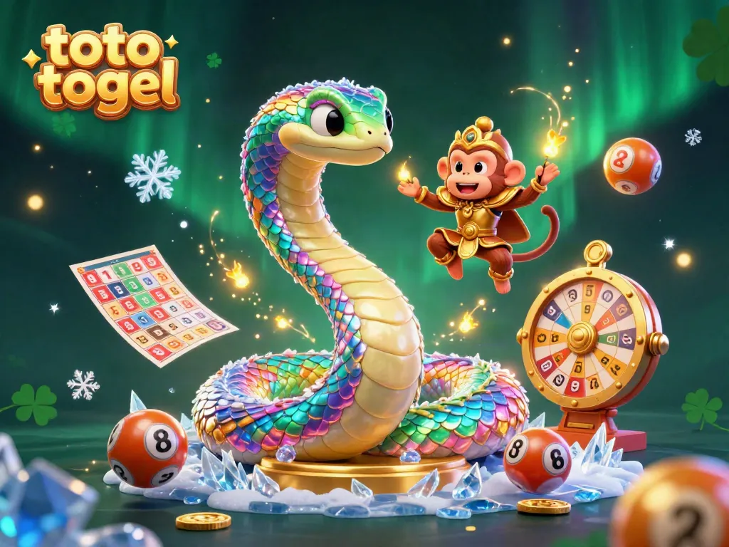 Experience the thrill of toto togel with a vibrant 3D illustration showcasing lottery elements.