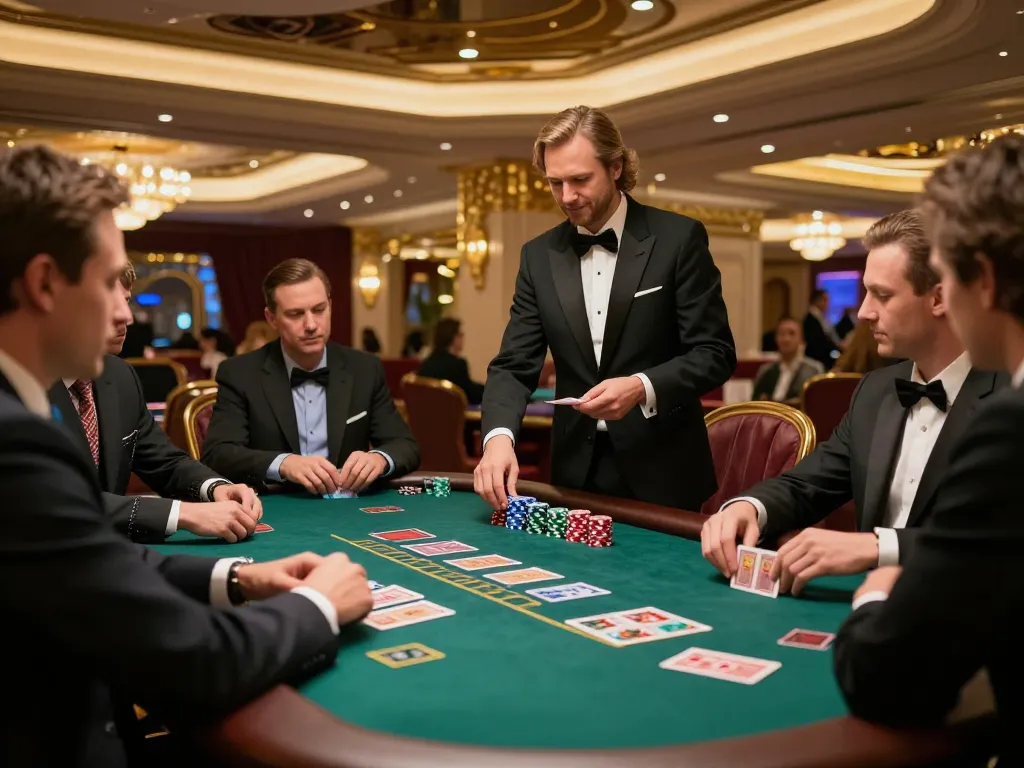 tr88 players experiencing the excitement of blackjack in a luxurious casino setting
