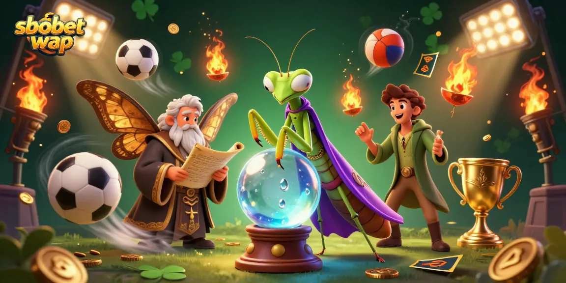 Experience thrilling sbobet wap action with sports balls and mystical elements in a vibrant scene.