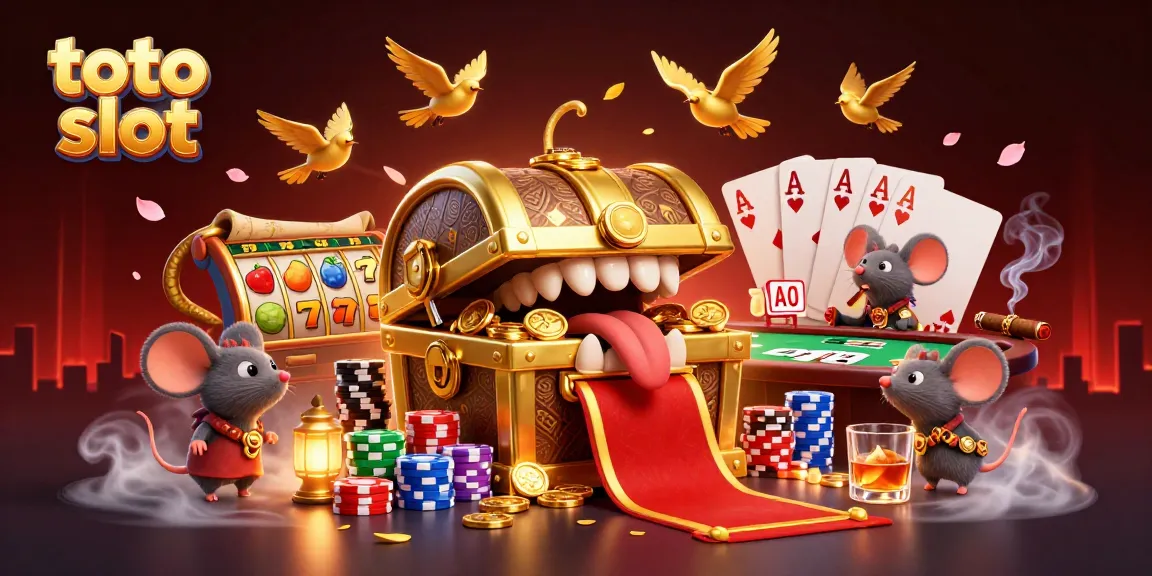Engage with the exciting world of toto slot and treasure-filled adventures in this vibrant illustration!