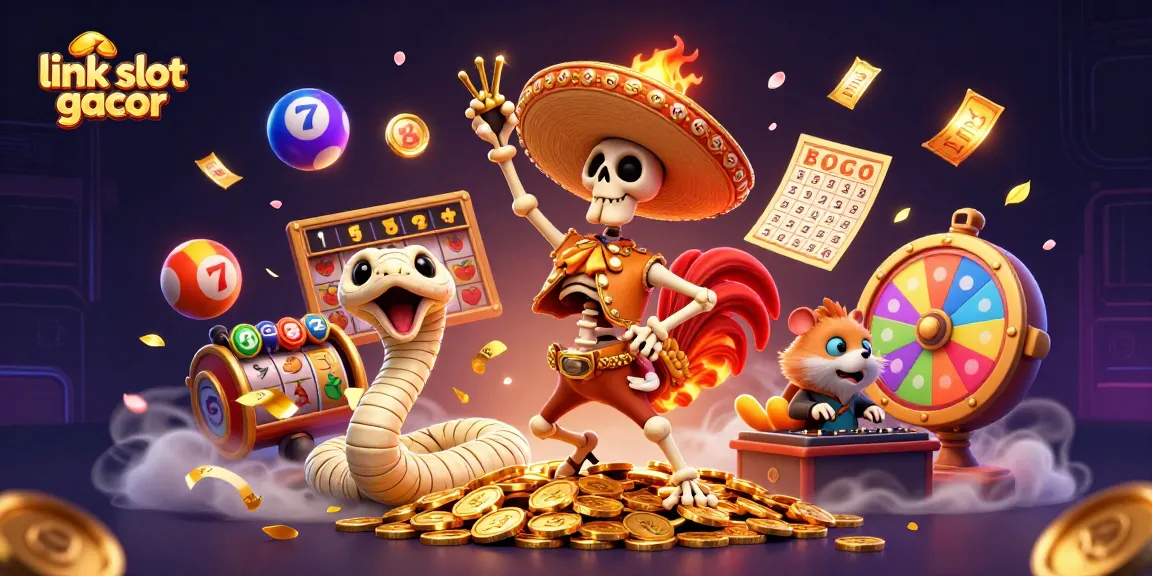 Experience the excitement of link slot gacor with vibrant 3D illustrations and dynamic casino elements.