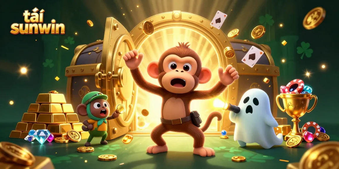 Experience excitement and fun as you tải sunwin in an enchanting casino scene filled with treasures.