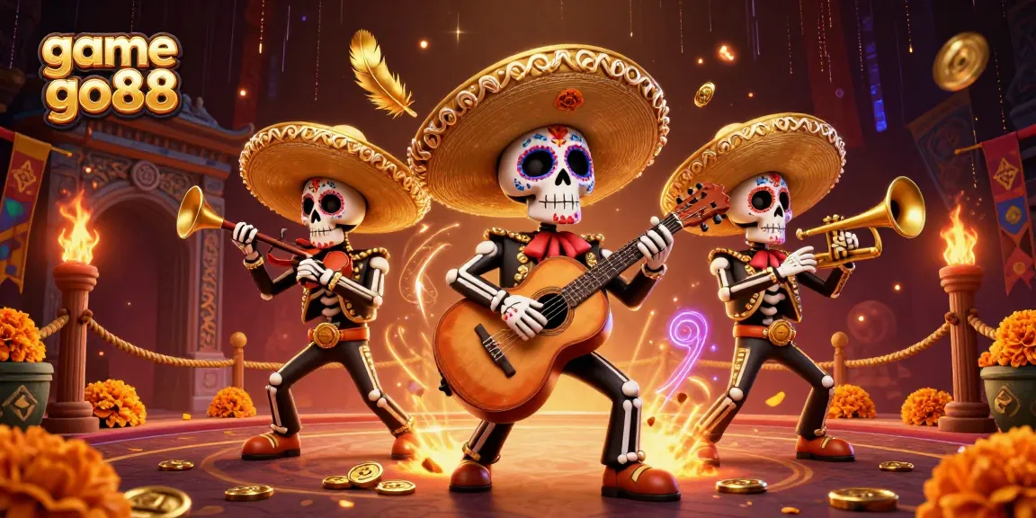 Engage in game go88 with vibrant 3D illustration showcasing a lively mariachi band amidst a thrilling gaming atmosphere.
