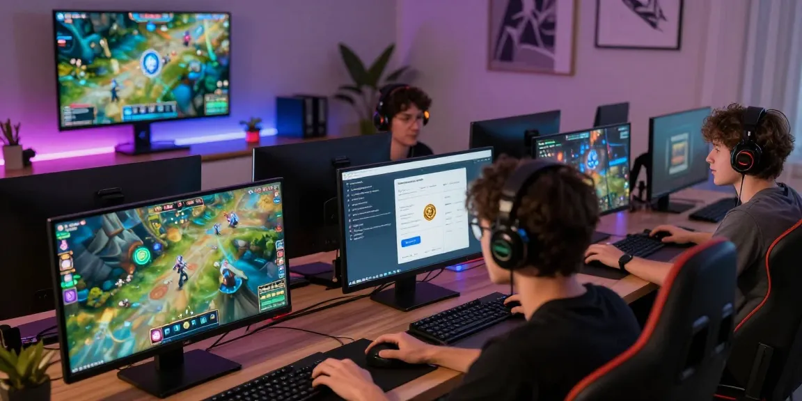 Mahajitu online gaming experience with engaged players and digital currency transactions, vibrant atmosphere.