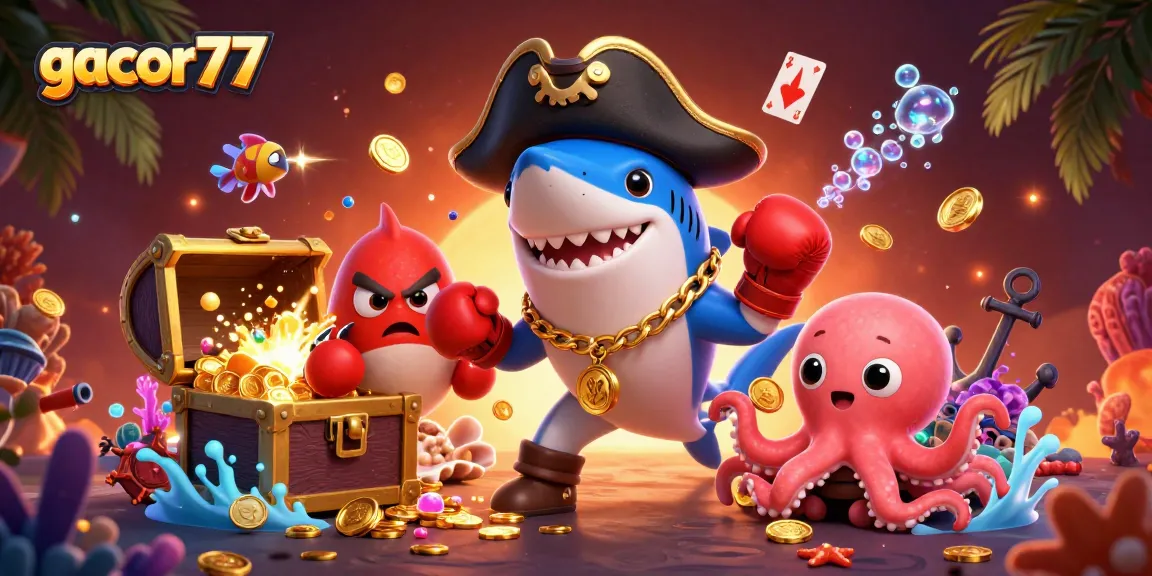 Menangkan jackpot on gacor77 dengan 3D ilustrasi kasino bawah laut penuh aksi dan keuntungan!