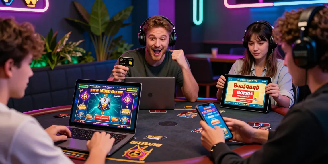 Players enjoying lively games at online casinos that accept credit cards with vibrant visuals and engaging bonuses.